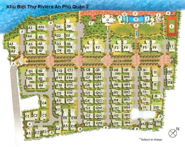 Bản đồ khu villa Riviera An Phú Bản đồ khu villa Riviera An Phú